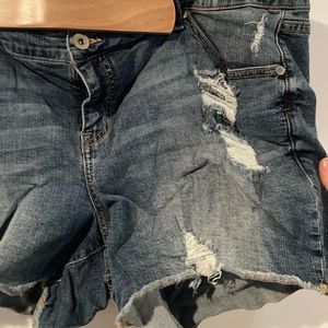TORRID Denim Stretch Distressed Jean Shorts